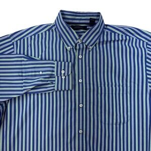 Roundtree & Yorke Trademark Mens XL Button Down Long Sleeve Striped  Dress Shirt